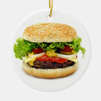 Ornamento De Cerâmica Cheeseburger