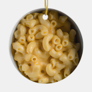 Ornamento De Cerâmica Cheesp Puns Mac me Feliz Comida Engraçado Pun Nata