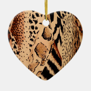 Ornamento De Cerâmica Cheetah Pattern