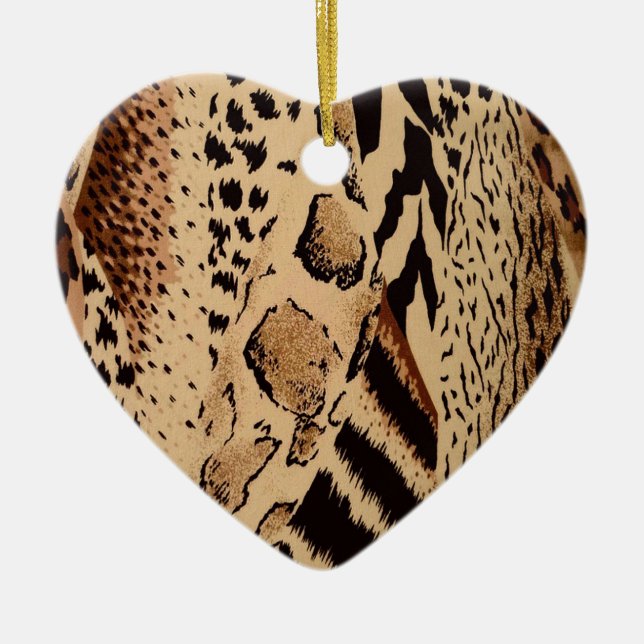 Ornamento De Cerâmica Cheetah Pattern (Frente)