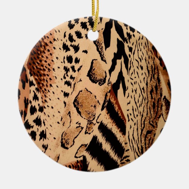 Ornamento De Cerâmica Cheetah Pattern (Frente)