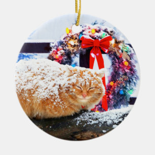 Ornamento De Cerâmica "Cheeto de Natal"