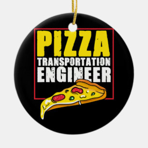 Ornamento De Cerâmica Chef de pizza de Cara