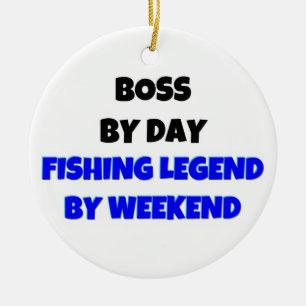 Ornamento De Cerâmica Chefe por dia de lenda de pesca por fim de semana