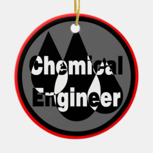 Ornamento De Cerâmica Chemical Engineer Drops Circle