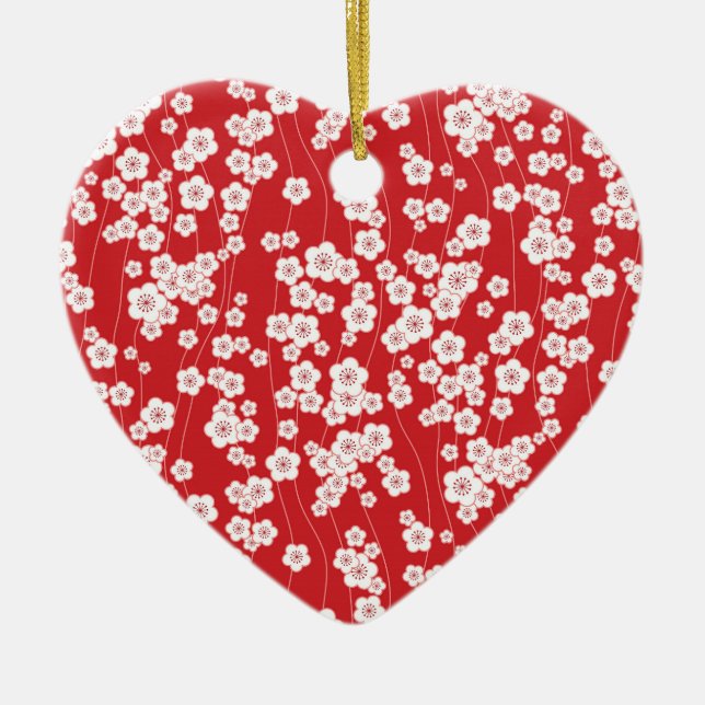 Ornamento De Cerâmica Cherry Blossom (Frente)