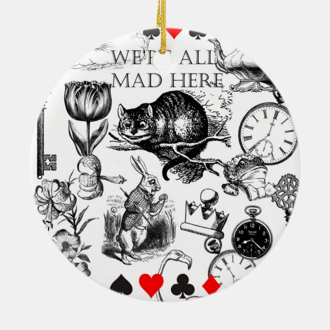 Ornamento De Cerâmica Cheshire Cat Classic Alice em Maravilderland (Traseira)