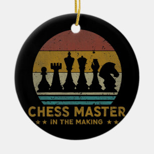 Ornamento De Cerâmica Chess Master Chess Vintage Chess Game Engraçado Ch