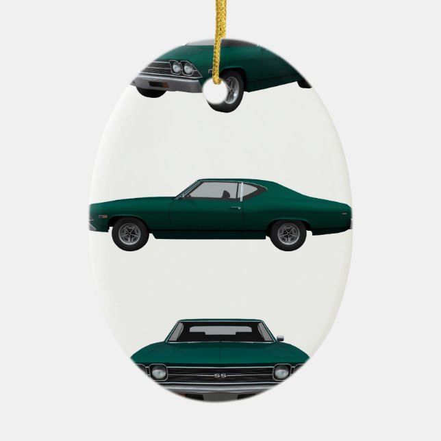 Ornamento De Cerâmica Chevelle 1969 SS: (Frente)