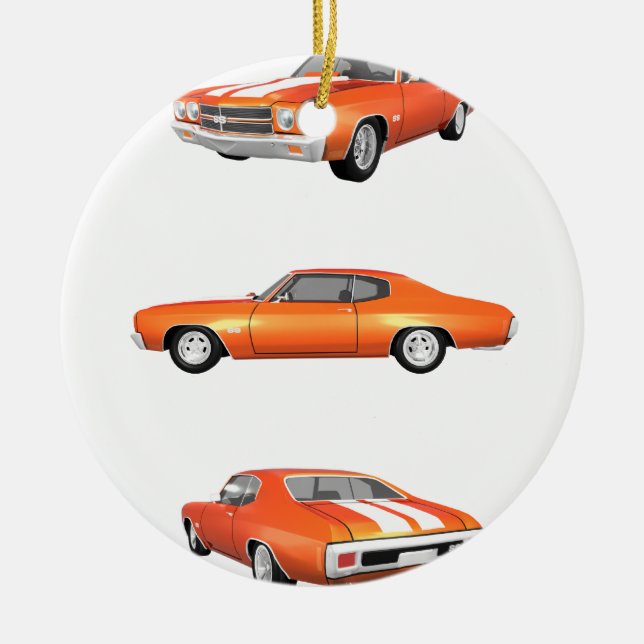 Ornamento De Cerâmica Chevelle 1970 SS: (Frente)