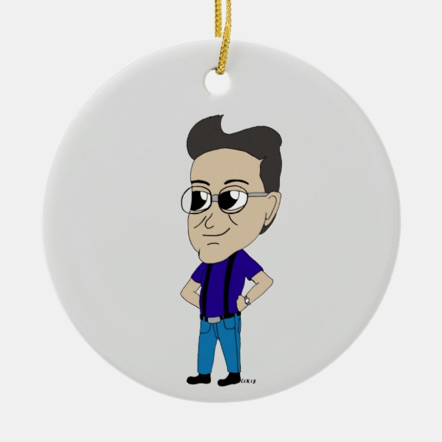 Ornamento De Cerâmica chibi (Frente)