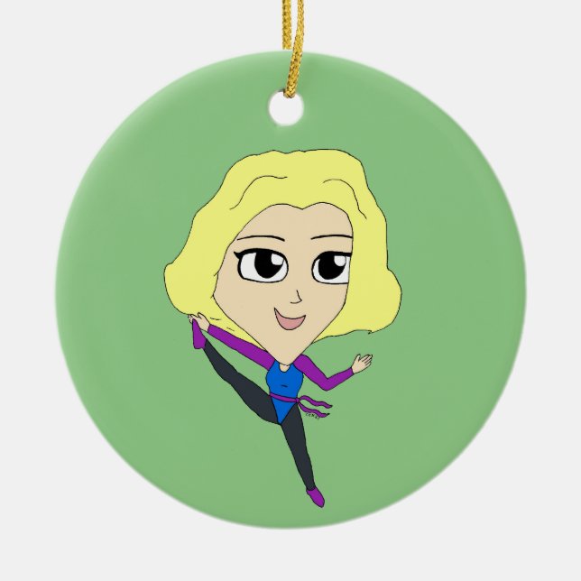 Ornamento De Cerâmica chibi (Frente)