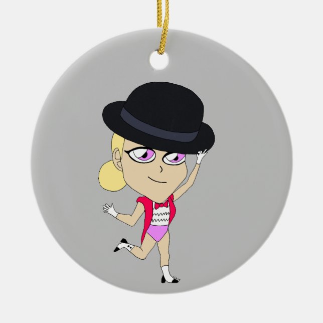 Ornamento De Cerâmica chibi (Frente)