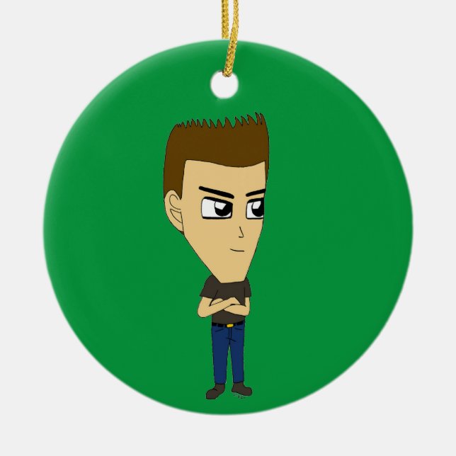 Ornamento De Cerâmica chibi (Frente)