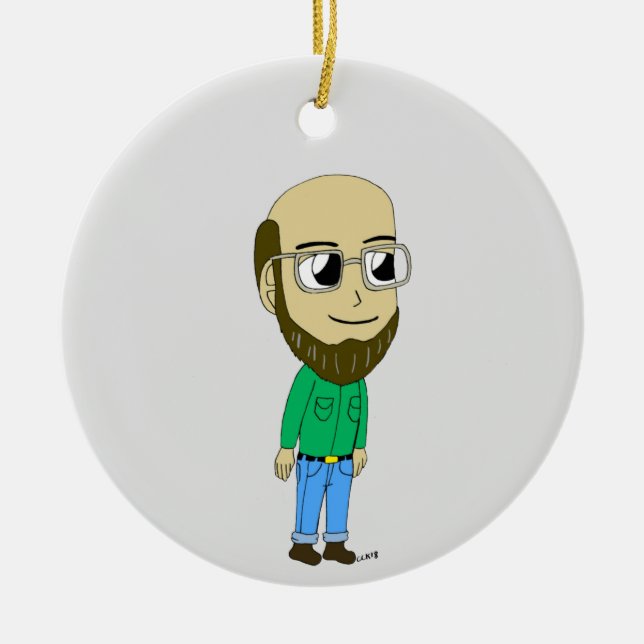 Ornamento De Cerâmica chibi (Frente)
