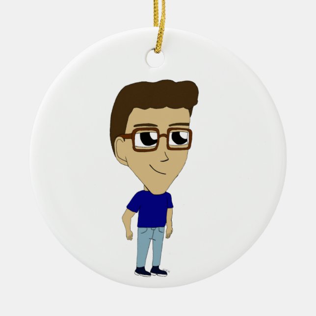 Ornamento De Cerâmica chibi (Frente)