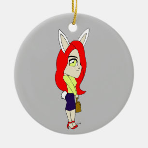 Ornamento De Cerâmica chibi bunnygirl