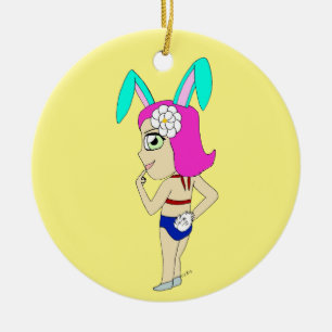 Ornamento De Cerâmica chibi bunnygirl