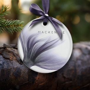 Ornamento De Cerâmica Chic Mermaid   Lavanda Dusty Púrpura Personalizada