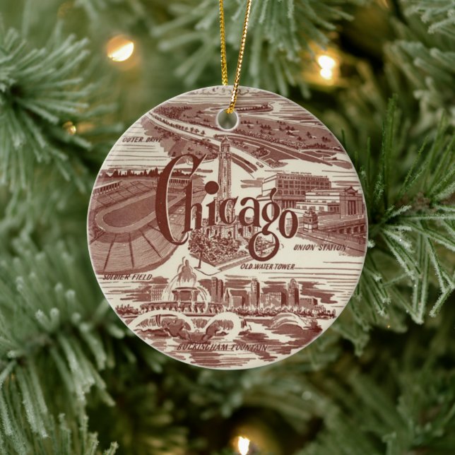 Ornamento De Cerâmica Chicago (Árvore)
