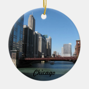 Ornamento De Cerâmica Chicago River