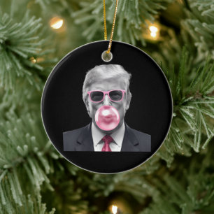 Ornamento De Cerâmica Chiclete Trump Donald Trump 2024 Vote no Trump