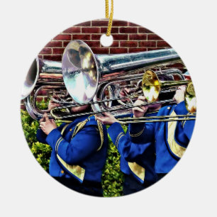Ornamento De Cerâmica Chifres e Trombones de barítono