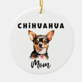 Ornamento De Cerâmica Chihuahua Mãe Ornament