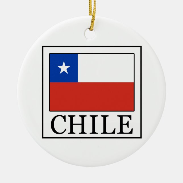 Ornamento De Cerâmica Chile (Frente)