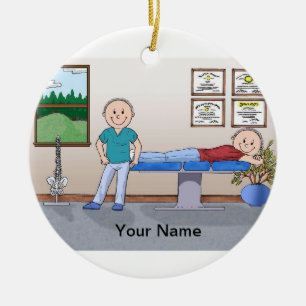 Ornamento De Cerâmica Chiropractor - homem
