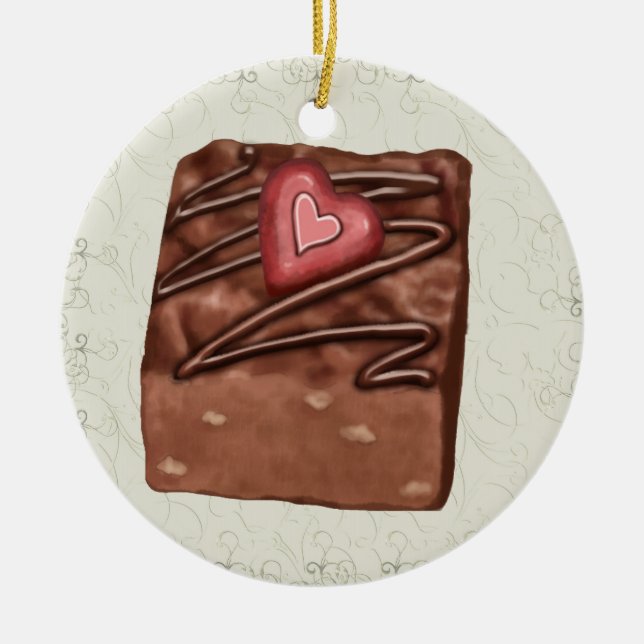 Ornamento De Cerâmica Chocolate Candy Love - SRF (Frente)