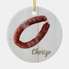 Ornamento De Cerâmica Chorizo Sausage