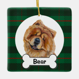 Ornamento De Cerâmica Chow Chow Dog Ornament