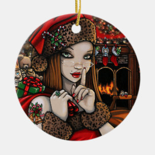 Ornamento De Cerâmica Chris Happy Holidays Natal Tradicional