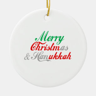 Ornamento De Cerâmica Chrismukkah alegre
