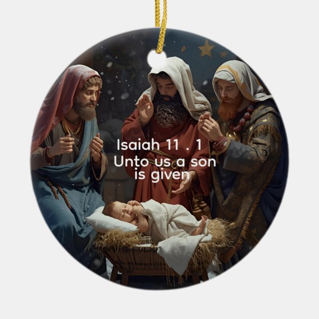 Ornamento De Cerâmica Christian Journal for Her, Bible Scriptures  (Frente)