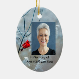 Ornamento De Cerâmica Christian Memorial Keepsasaac Pássaro Vermelho Car