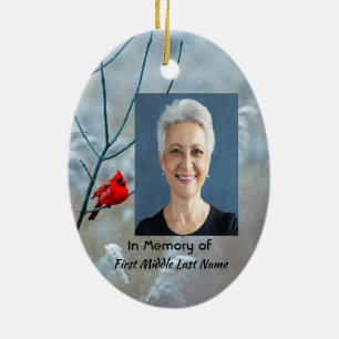 Ornamento De Cerâmica Christian Memorial Keepsasaac Pássaro Vermelho Car