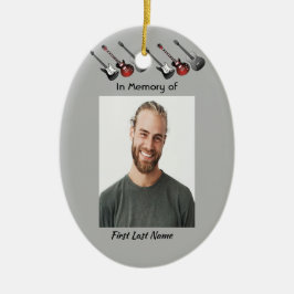 Ornamento De Cerâmica Christian Memorial Keepsasaus Musical Guitar Music