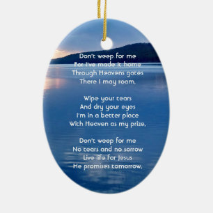 Ornamento De Cerâmica Christian Memorial Photo Lake Sunrise Nature