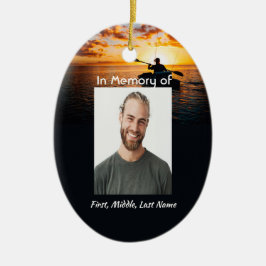 Ornamento De Cerâmica Christian Memorial Pocket Card Kayaking Esporte