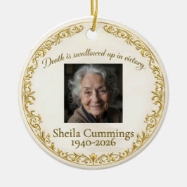 Ornamento De Cerâmica Christian Personalized Ornament Memorial 