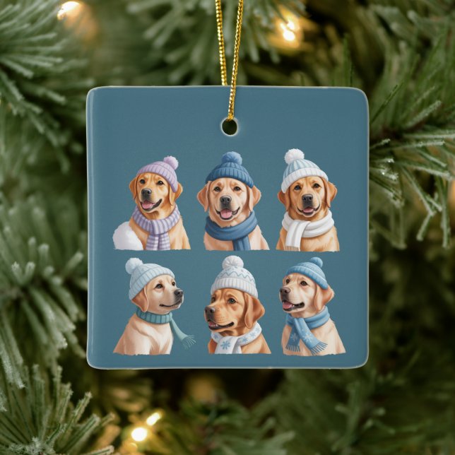 Ornamento De Cerâmica Christmas Golden Retriever Dog Lover Dogs Owner (Árvore)