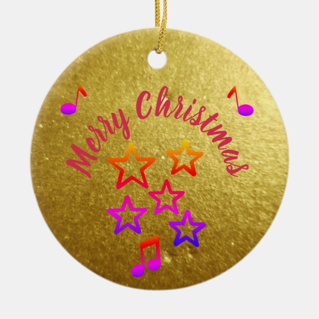 Ornamento De Cerâmica Christmas in Music (Frente)