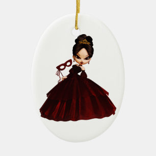 ORNAMENTO DE CERÂMICA CHRISTMAS MASQURADE BALL