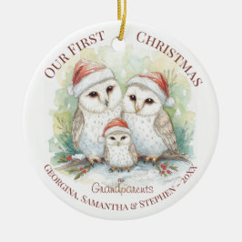 Ornamento De Cerâmica Christmas Ornament - First Christmas Grandparents