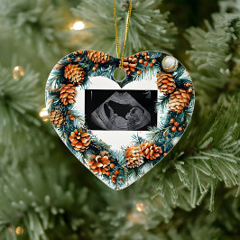 Ornamento De Cerâmica Christmas Pregnancy Ultrasound Baby On The Way