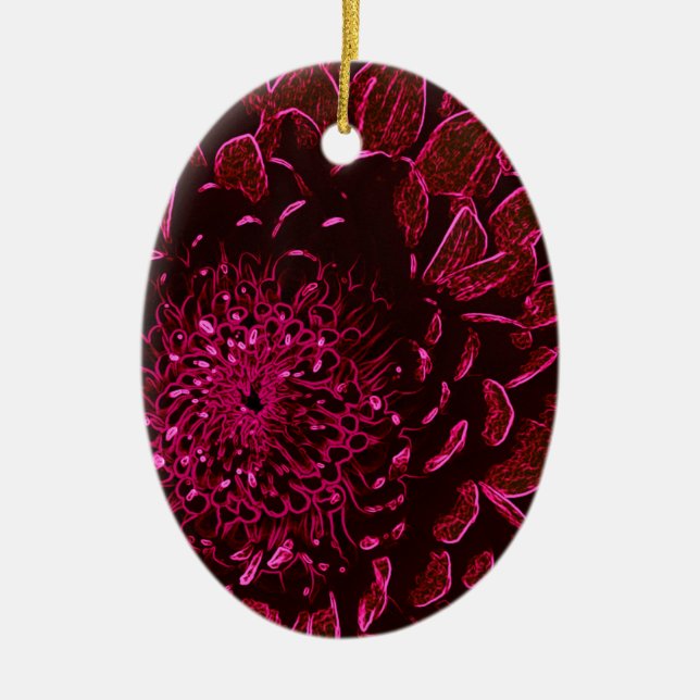 Ornamento De Cerâmica Chrysanthemum (Frente)