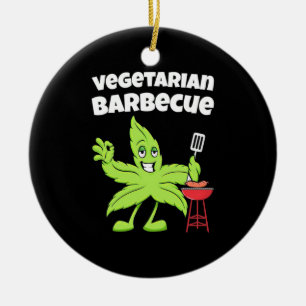 Ornamento De Cerâmica Churrasco Vegetariano