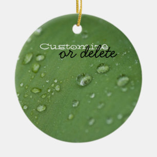Ornamento De Cerâmica Chuva da manhã; Customizável